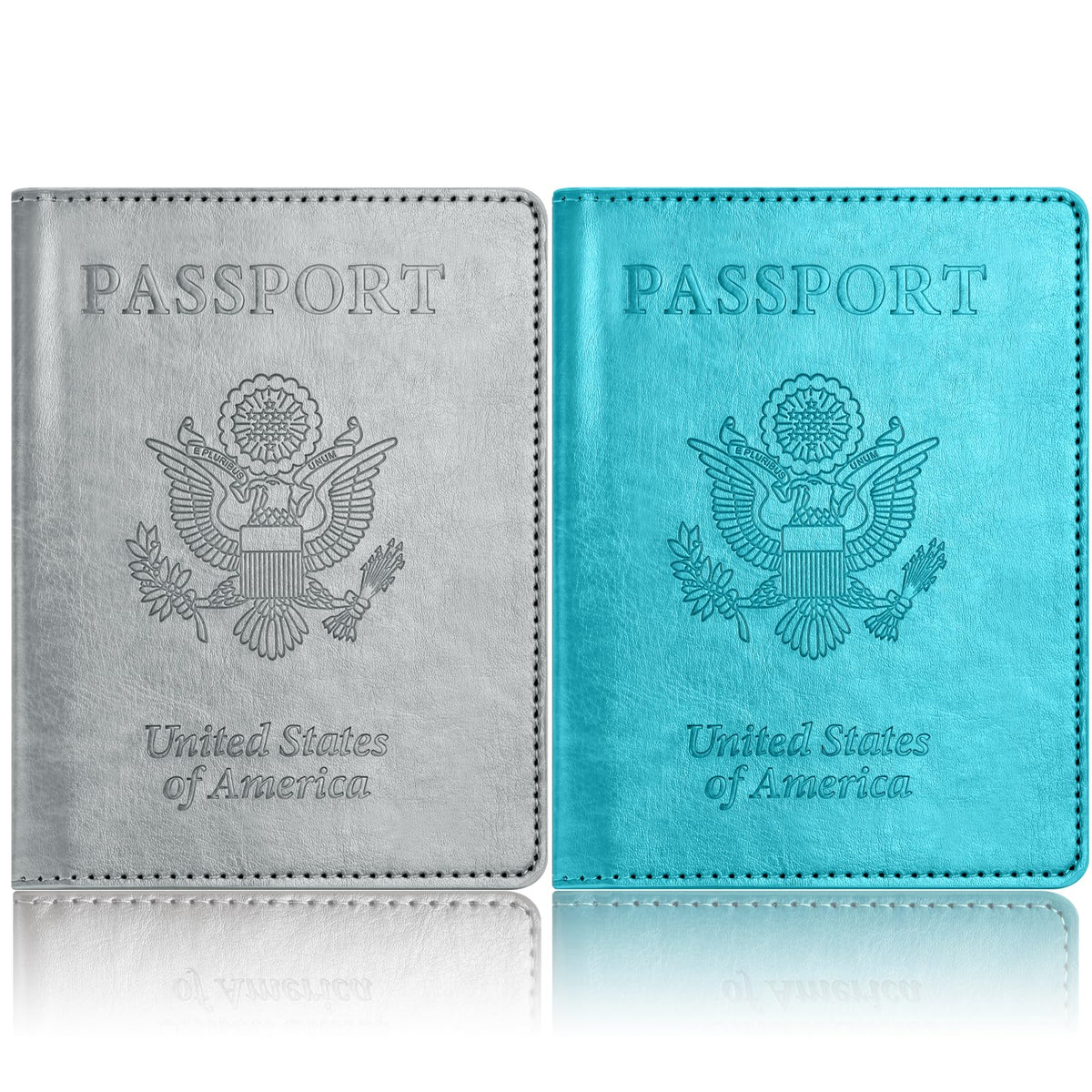 Eoehro Passport Holder for Travel Essentials-2Pack, Passport Wallet Cover Case for Travel Must Haves Accessories,Passport Book Holders for Women and Men