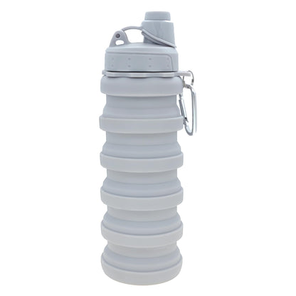 Collapsible Water Bottles Travel water bottle Sports Portable Sport Water Bottle Reusable Water Bottles comes with mountaineering Buckle 500ml silicone Water-proof camping water bottle