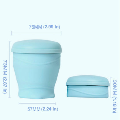MING Silicone collapsible cups, Portable water cup with lid, Can be used for travel, camping, dining, and can also be used as a coffee cup, Small Capacity 180ml, 2 Pcs Set More Suitable (Blue/Pink)