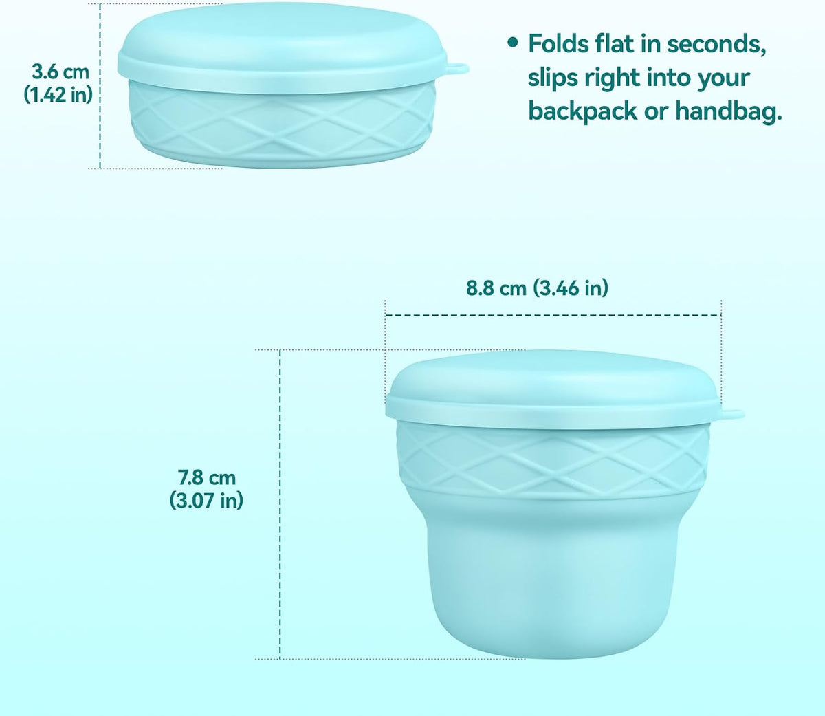 7oz BPA Free Collapsible Silicone Cup with Dust-Proof Lid,Yellow