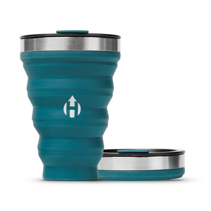 HYDAWAY 16oz Collapsible Tumbler, Packable Travel Cup with Steel Rim