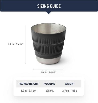 Sea to Summit Detour Collapsible 16-Oz Camp Mug, Beluga Black