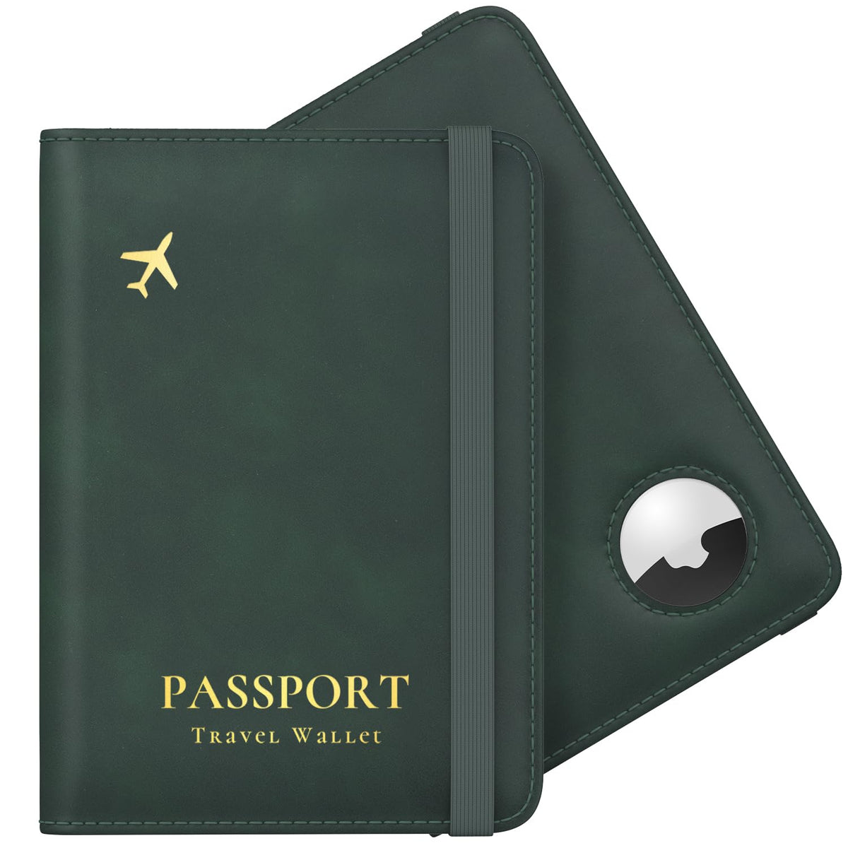 Stouchi Passport Holder with AirTag – Slim RFID Travel Wallet