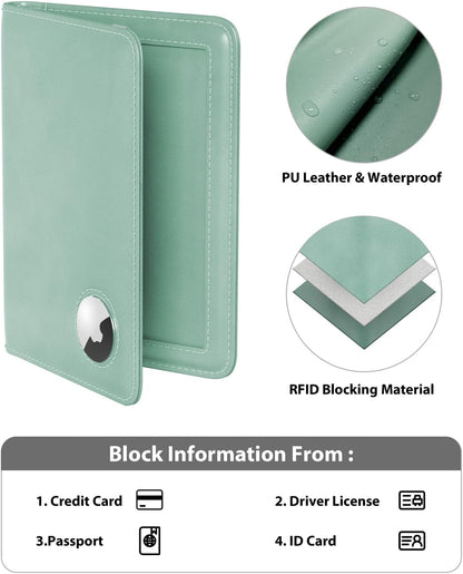 Stouchi Passport Holder with AirTag – Slim RFID Travel Wallet
