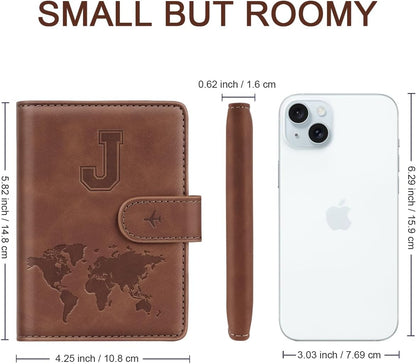Passport Holder Wallet Cover Personalized Initial Travel Essentials