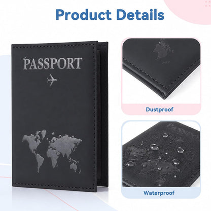 3 Pack Passport Covers, Passport Holder for Travel Women Men Passports Wallet Cover Case PU Leather Passports Holder Case with Card Holders Travel Must Haves Accessories