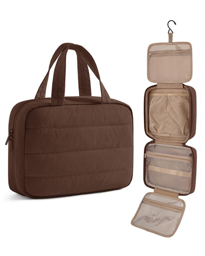 LIGHT FLIGHT Travel Toiletry Bag - Hanging Makeup Organizer for Women & Men