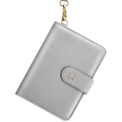 Passport Holder for Travel, Passport Wallet with Neck Strap RFID Blocking, Passport Book Cover Case with Card Slots, Travel Gifts for Women Men