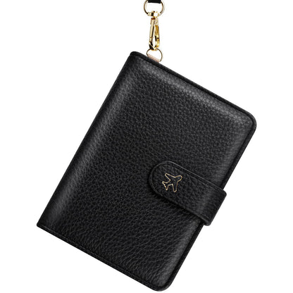 Passport Holder for Travel, Passport Wallet with Neck Strap RFID Blocking, Passport Book Cover Case with Card Slots, Travel Gifts for Women Men