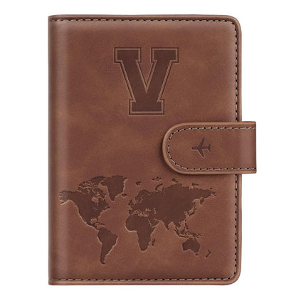Passport Holder Wallet Cover Personalized Initial Travel Essentials