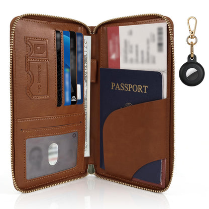 RFID Passport Wallet for Women, Passport Holder for Travel, Green