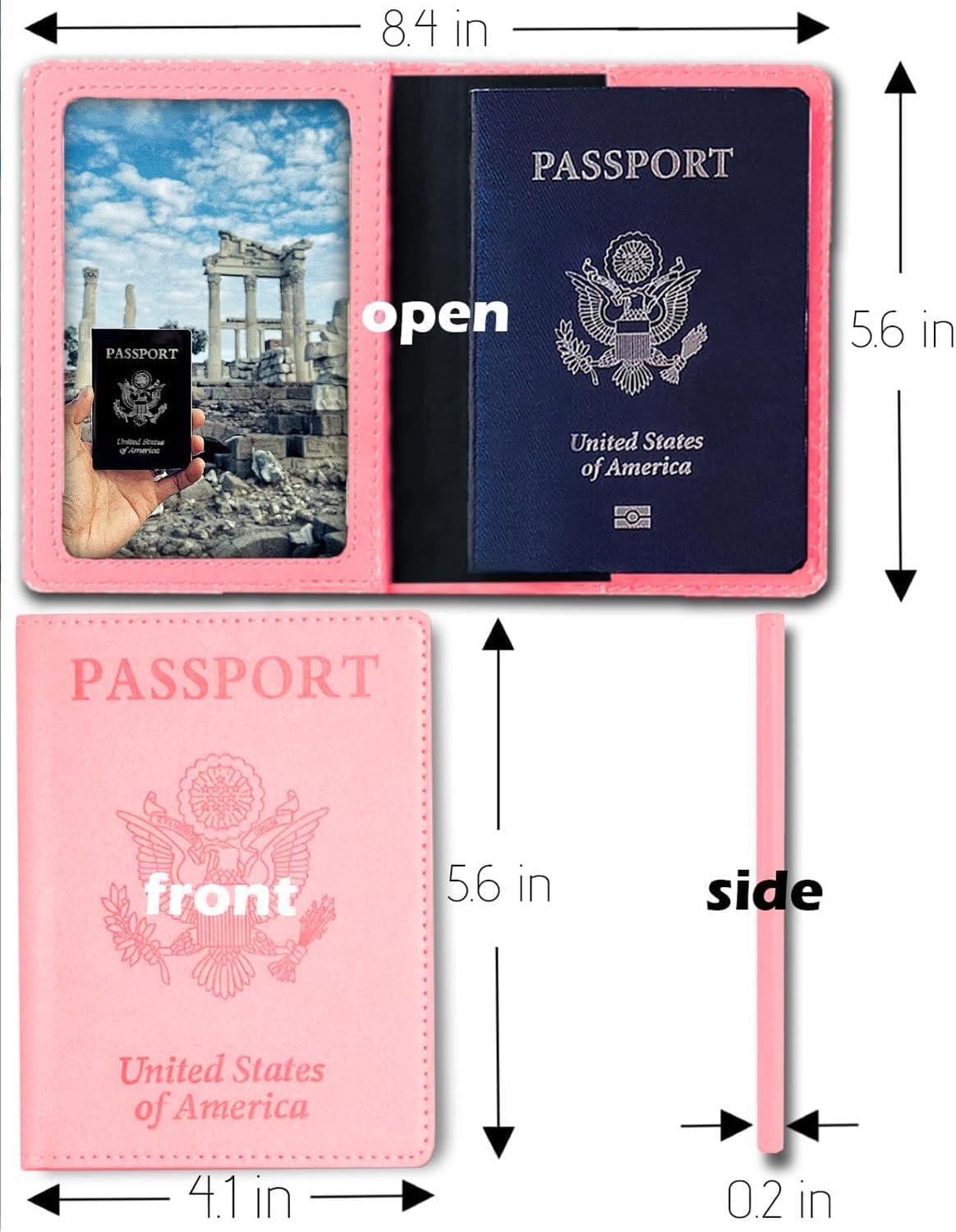 Sizobi Leather Passport Holder Covers, Passport Holder for Travel Women
