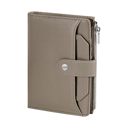 Dadanism RFID Blocking Passport Holder Travel Wallet for Women, Khaki Brown