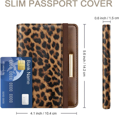 Coco Rossi Passport Holder for Travel Women Slim RFID Passport Cover Wallet
