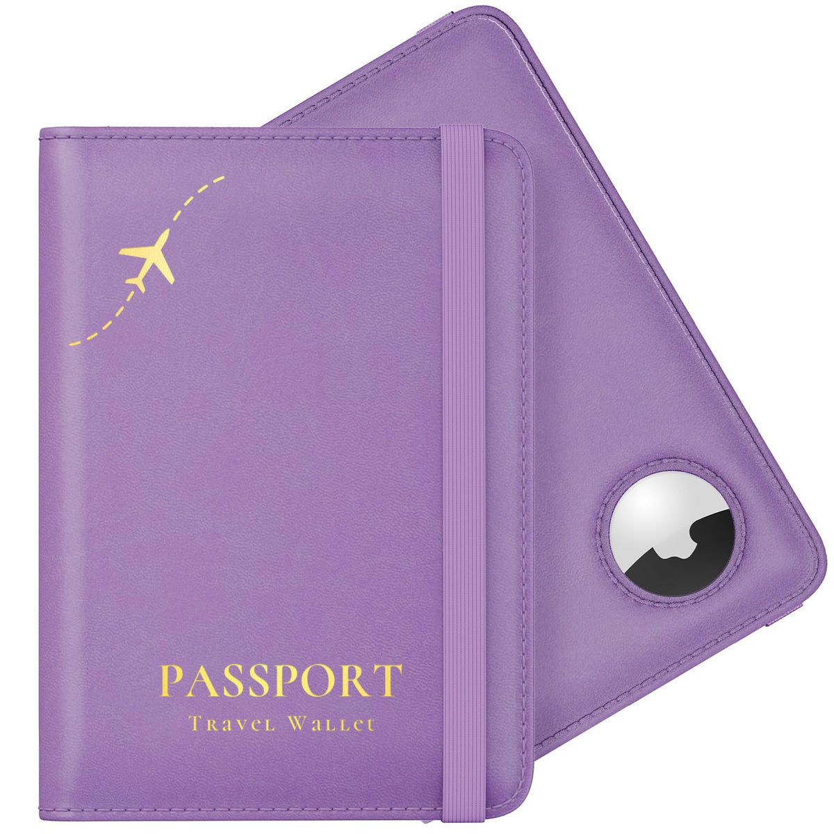 Stouchi Passport Holder with AirTag – Slim RFID Travel Wallet