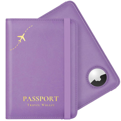 Stouchi Passport Holder with AirTag – Slim RFID Travel Wallet