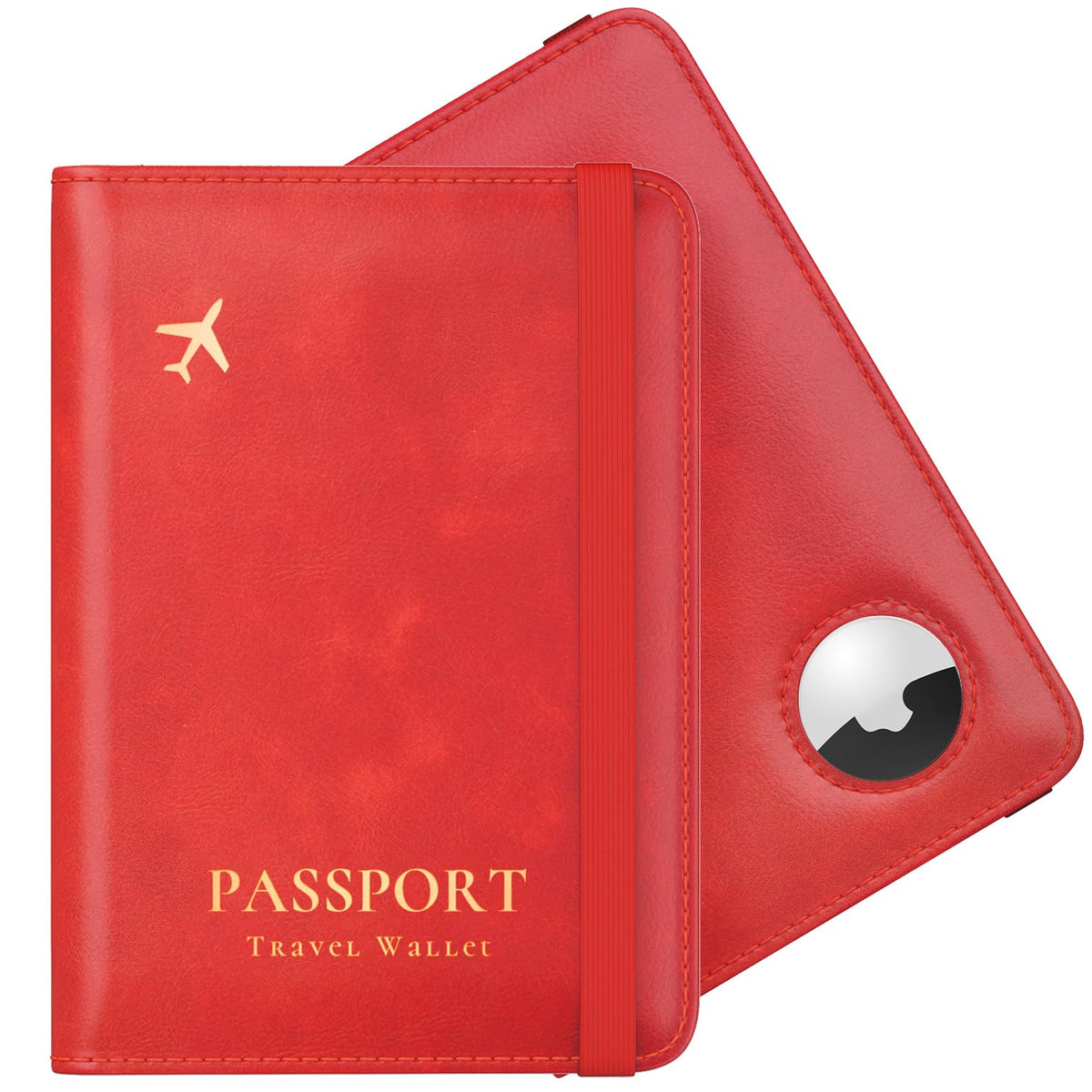 Stouchi Passport Holder with AirTag – Slim RFID Travel Wallet