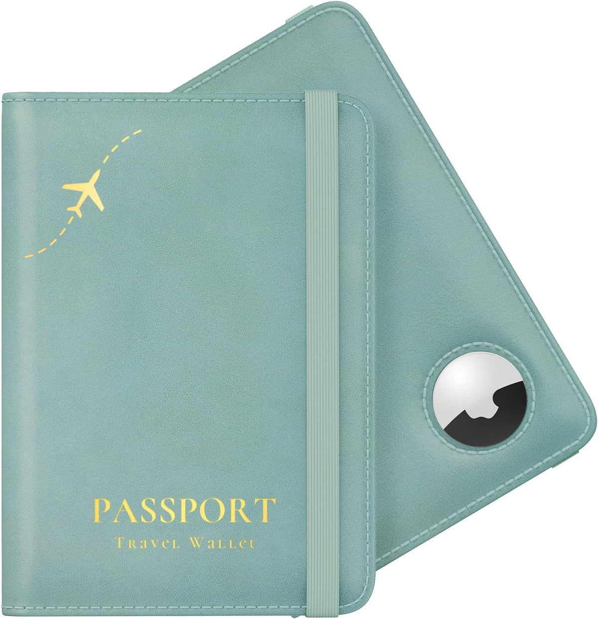Stouchi Passport Holder with AirTag – Slim RFID Travel Wallet