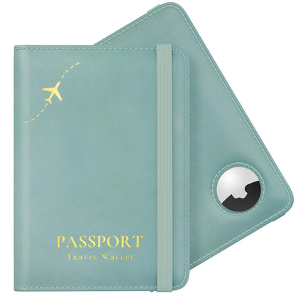 Stouchi Passport Holder with AirTag – Slim RFID Travel Wallet