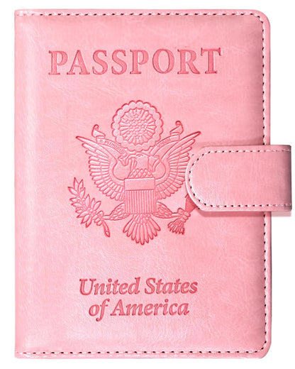 Passport Holder for Travel, RFID Passport Cover Wallet for Women Men, Leather Passport Book Card Holder Case for International Travel Must Haves Accessories, Cruise Ship Essentials Gifts