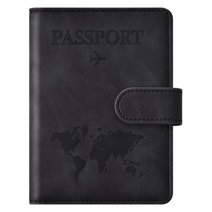 Eoehro Passport Holder for Travel Essentials, Passport Wallet Cover Case for Travel Must Haves Accessories,Passport Book Holders for Women and Men(dark blue)