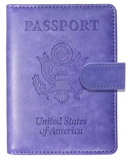 Passport Holder for Travel, RFID Passport Cover Wallet for Women Men, Leather Passport Book Card Holder Case for International Travel Must Haves Accessories, Cruise Ship Essentials Gifts