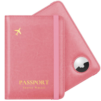 Stouchi Passport Holder with AirTag – Slim RFID Travel Wallet