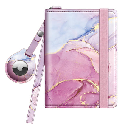 FINTIE Passport Holder with Airtag Holder, Slim Travel Wallet