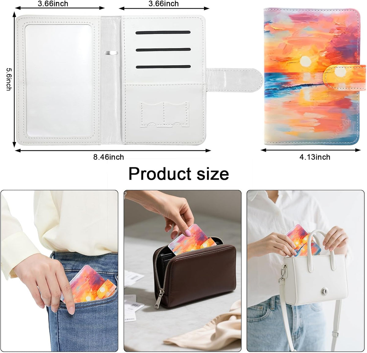 Passport Holder for Travel, RFID Passport Cover Wallet for Women Men, Leather Passport Book Card Holder Case for International Travel Must Haves Accessories, Cruise Ship Essentials Gifts
