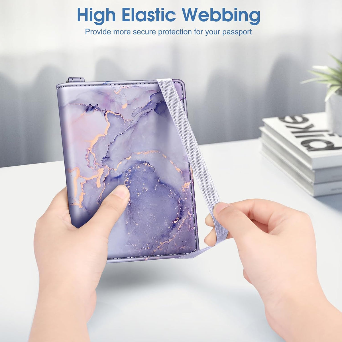 FINTIE Passport Holder with Airtag Holder, Slim Travel Wallet