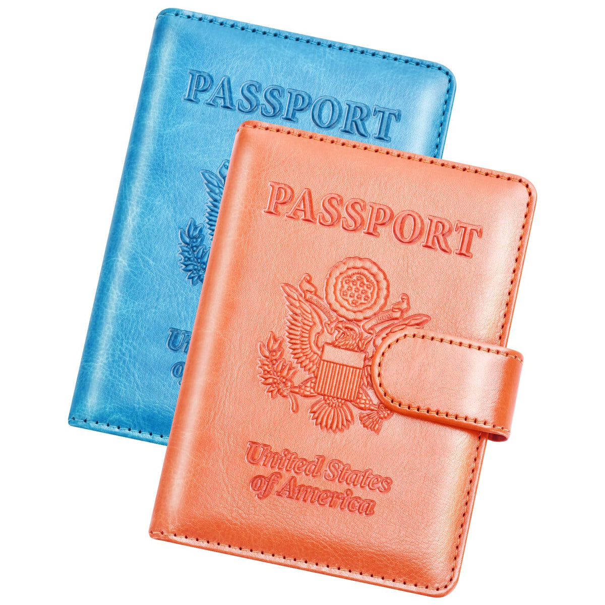 Herain Passport Holder for Travel Essentials, 2 Pcs Passport Holder Cover Wallet Case Travel Gifts Women Men Family, RFID Passports Book Card Holders Travels Cruise Accessories Must Haves