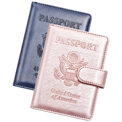Herain Passport Holder for Travel Essentials, 2 Pcs Passport Holder Cover Wallet Case Travel Gifts Women Men Family, RFID Passports Book Card Holders Travels Cruise Accessories Must Haves