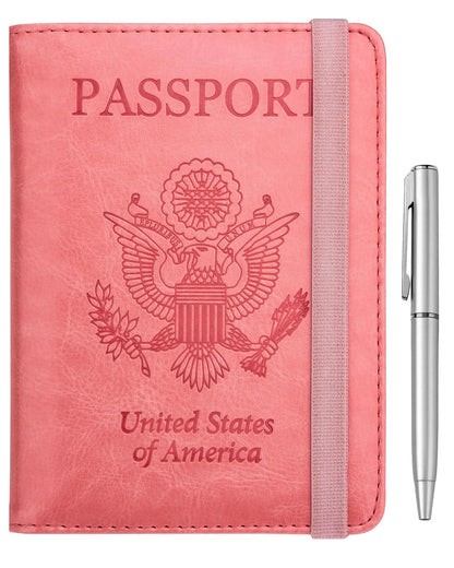 WALNEW Passport Holder for Travel, RFID Blocking Passport Wallet & Cover