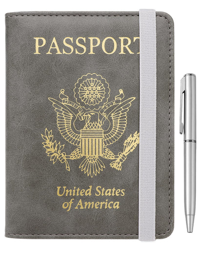 WALNEW Passport Holder for Travel, RFID Blocking Passport Wallet & Cover