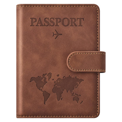 Eoehro Passport Holder for Travel Essentials, Passport Wallet Cover Case for Travel Must Haves Accessories,Passport Book Holders for Women and Men(black)