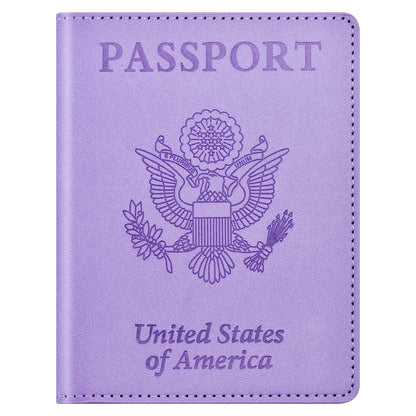 Eoehro Passport Holder for Travel Essentials, Passport Wallet Cover Case for Travel Must Haves Accessories,Passport Book Holders for Women and Men(dark blue)
