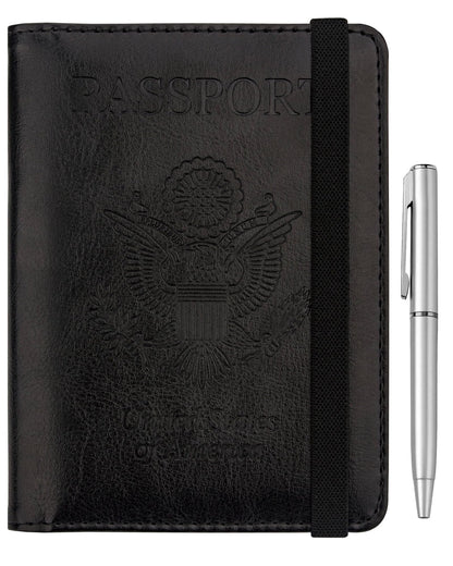 WALNEW Passport Holder for Travel, RFID Blocking Passport Wallet & Cover