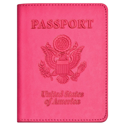 Eoehro Passport Holder for Travel Essentials, Passport Wallet Cover Case for Travel Must Haves Accessories,Passport Book Holders for Women and Men(black)