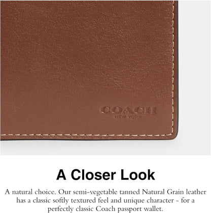 Passport Case in Natural Full-Grain Leather