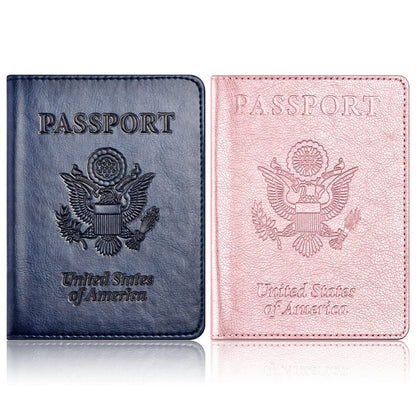 Eoehro Passport Holder for Travel Essentials-2Pack, Passport Wallet Cover Case for Travel Must Haves Accessories,Passport Book Holders for Women and Men