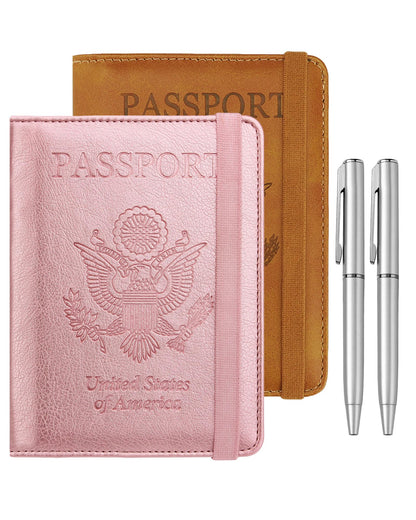 WALNEW Passport Holder for Travel, RFID Blocking Passport Wallet & Cover