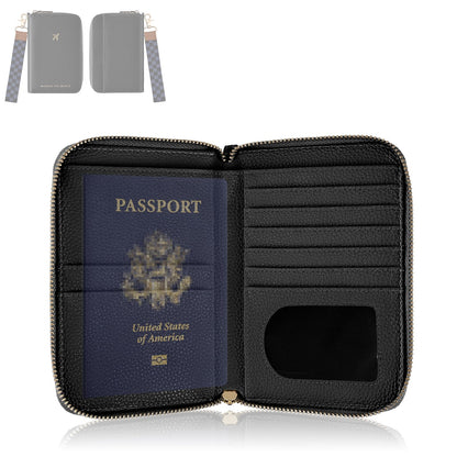 RFID Passport Wallet for Women, Passport Holder for Travel, Green