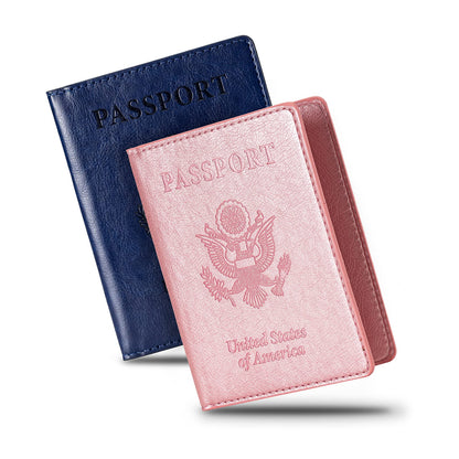 2 Pcs Passport Holders，Ultra Slim Passport Wallet for Travel Essentials