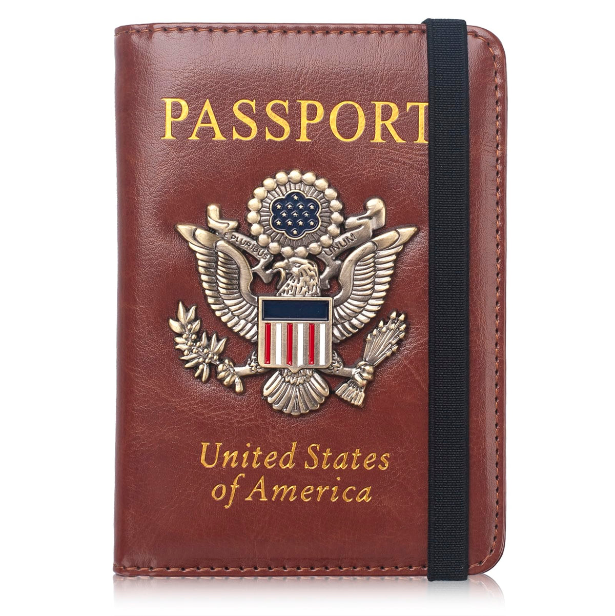 Coowayze Passport Holder for Men Women RFID Blocking US Passport Cover Case, Waterproof Leather Passport Book Protector with Vaccine Card Slot Travel Document Organizer