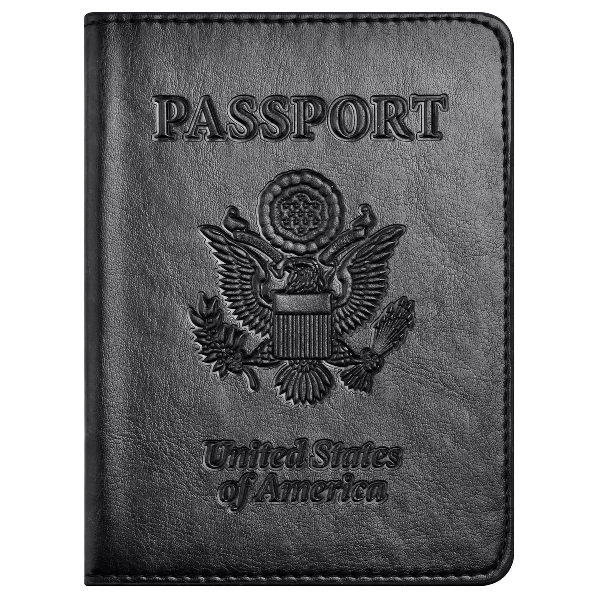 Eoehro Passport Holder for Travel Essentials, Passport Wallet Cover Case for Travel Must Haves Accessories,Passport Book Holders for Women and Men(black)