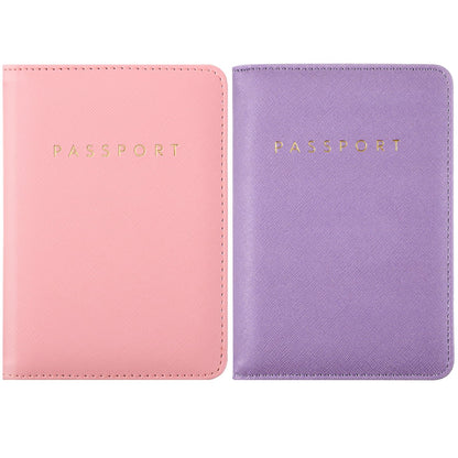 Frienda 2 Pcs Passport Holder Covers Waterproof Leather