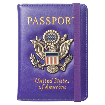 Coowayze Passport Holder for Men Women RFID Blocking US Passport Cover Case, Waterproof Leather Passport Book Protector with Vaccine Card Slot Travel Document Organizer