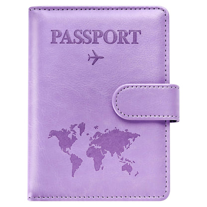 Eoehro Passport Holder for Travel Essentials, Passport Wallet Cover Case for Travel Must Haves Accessories,Passport Book Holders for Women and Men(dark blue)