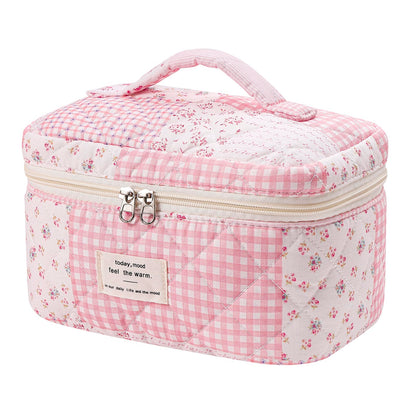 uekeboag Large Travel Quilted Makeup Bag for Women