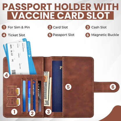 Passport Holder for Travel Essentials, Passport Wallet Cover Case for Travel Must Haves Accessories,Passport Book Holders for Women and Men